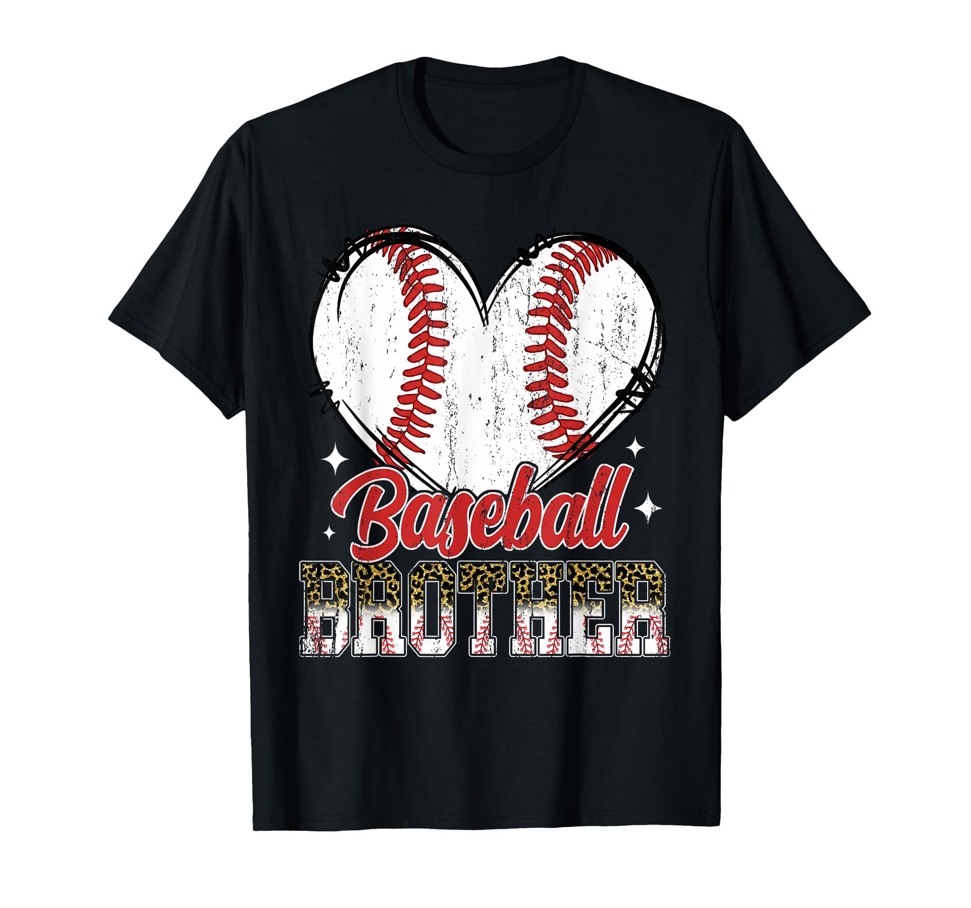 Baseball Brother Heart Baseball Player T-Shirt - Trendy Graphic Men Women - T-Shirt, Sweatshirt, Hoodie