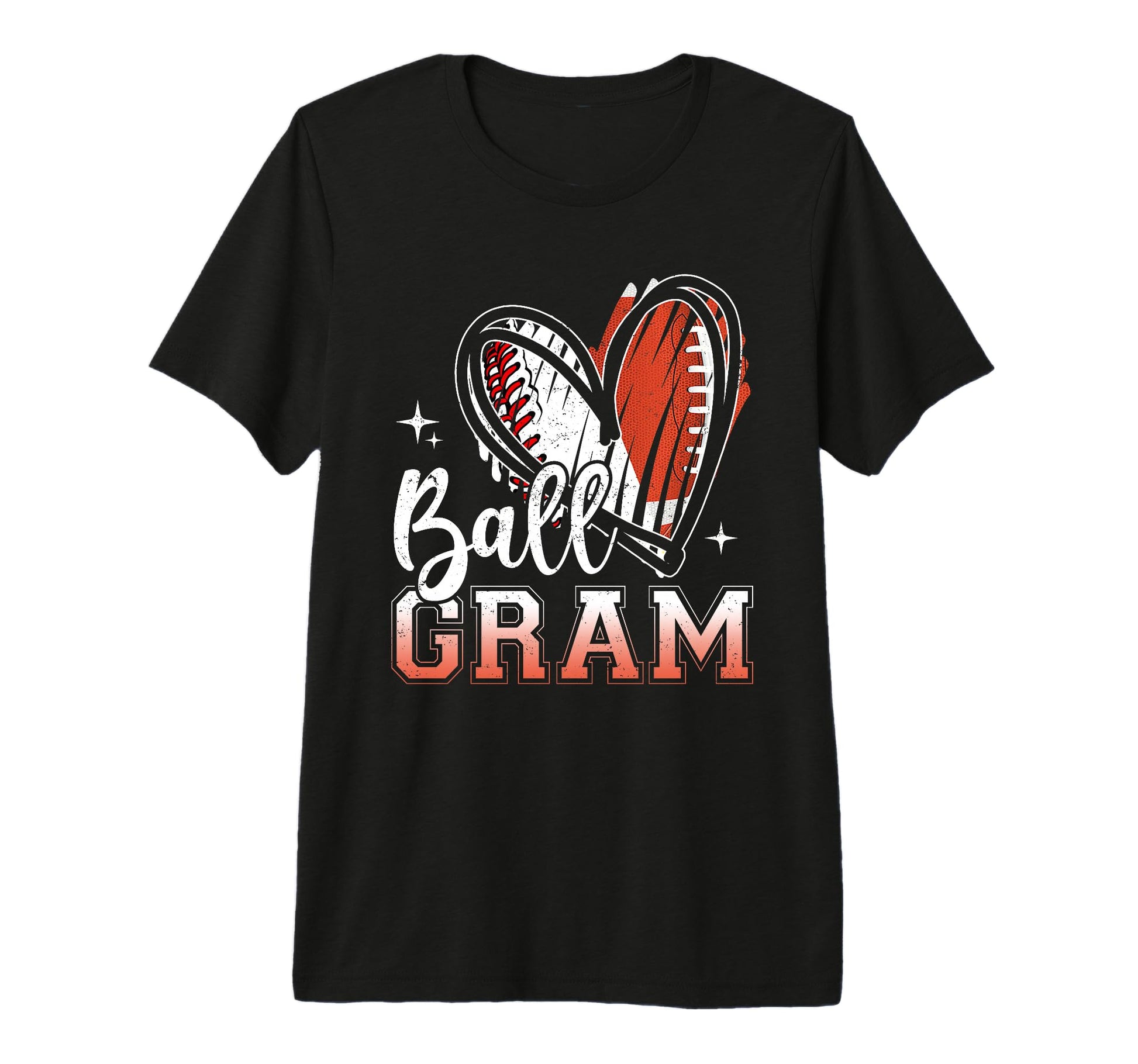 Ball Gram Baseball Football Grandma T-Shirt - Casual Everyday Wear Unisex - T-Shirt, Sweatshirt, Hoodie
