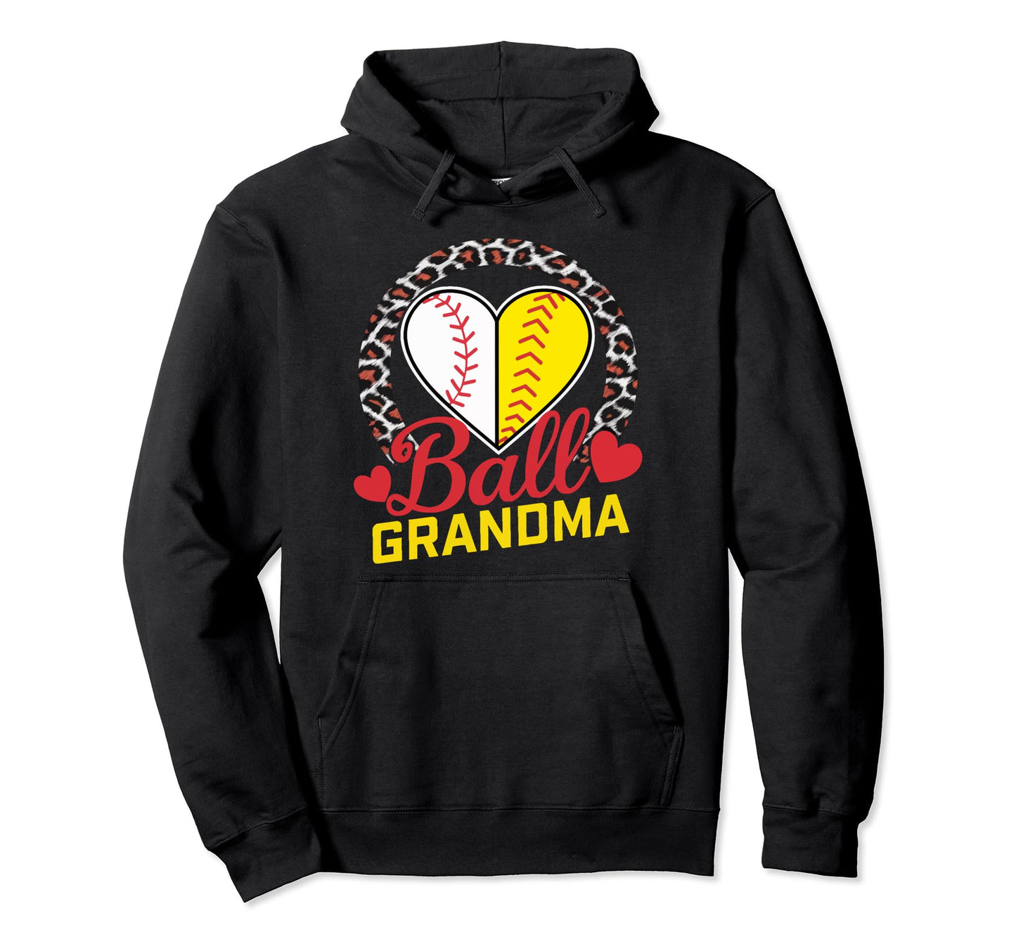 Baseball Grandma Grandmother Granny Hoodie - Casual Everyday Wear Unisex - T-Shirt, Sweatshirt, Hoodie