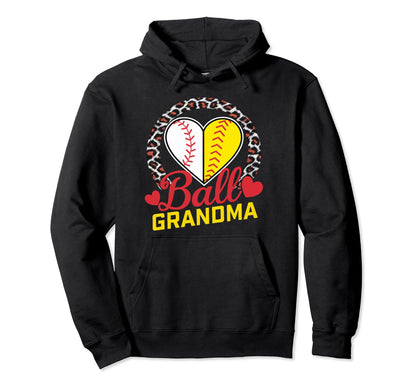 Baseball Grandma Grandmother Granny Hoodie - Casual Everyday Wear Unisex - T-Shirt, Sweatshirt, Hoodie