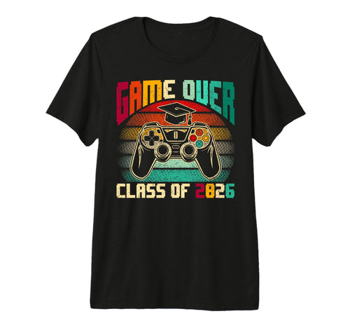 Game Over Class 2026 Graduate Gamer T-Shirt - Aesthetic Graphic Unisex - T-Shirt, Sweatshirt, Hoodie