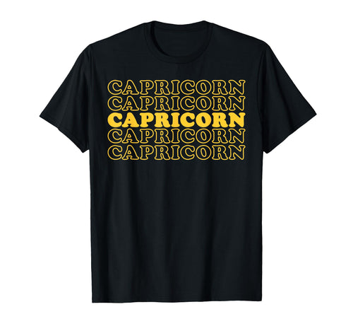 Capricorn Zodiac Stacked Typography T-Shirt - Streetwear Style Unisex - T-Shirt, Sweatshirt, Hoodie