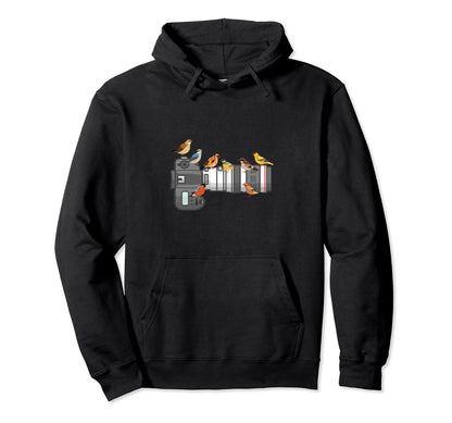 Bird Long Lens Camera Sunset Hoodie - Aesthetic Graphic Men Women - T-Shirt, Sweatshirt, Hoodie