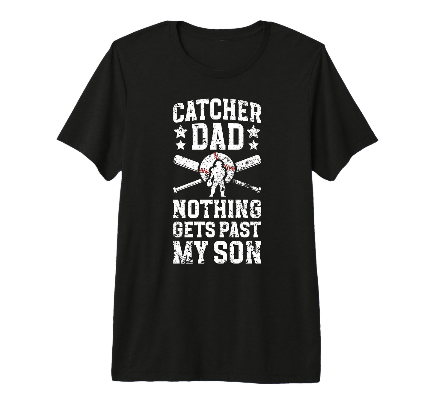 Mens Baseball Catcher Dad Proud Dad T-Shirt - Trendy Graphic for Adults - T-Shirt, Sweatshirt, Hoodie
