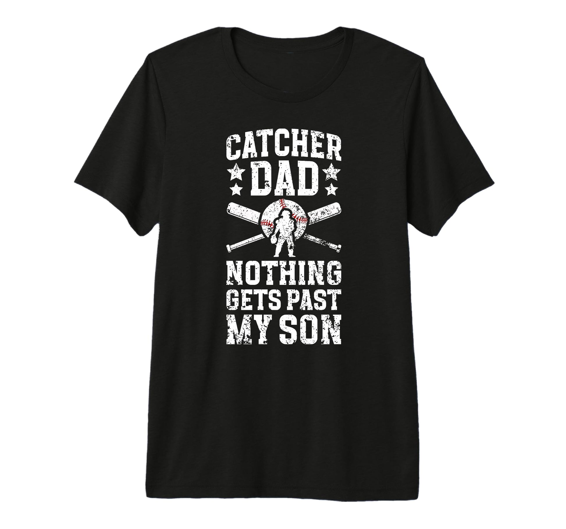 Mens Baseball Catcher Dad Proud Dad T-Shirt - Trendy Graphic for Adults - T-Shirt, Sweatshirt, Hoodie