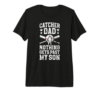 Mens Baseball Catcher Dad Proud Dad T-Shirt - Trendy Graphic for Adults - T-Shirt, Sweatshirt, Hoodie