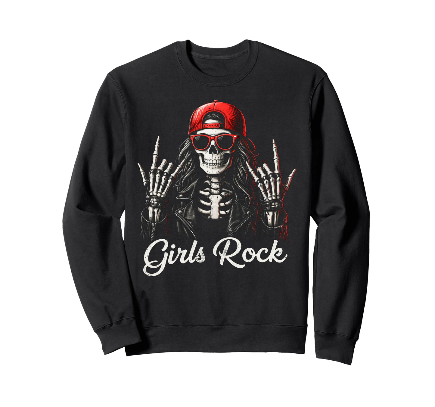 Rock Skeleton Punk Rock Rockmetal Sweatshirt - Custom Art Print Men Women - T-Shirt, Sweatshirt, Hoodie