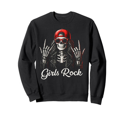 Rock Skeleton Punk Rock Rockmetal Sweatshirt - Custom Art Print Men Women - T-Shirt, Sweatshirt, Hoodie