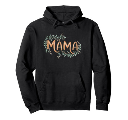 Boho Chic Floral Mama Mothers Day Gift Hoodie - Novelty Apparel Unisex - T-Shirt, Sweatshirt, Hoodie