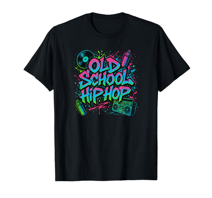 Raised Old School Hip Hop Rap Vinyl T-Shirt - Novelty Apparel for Adults - T-Shirt, Sweatshirt, Hoodie
