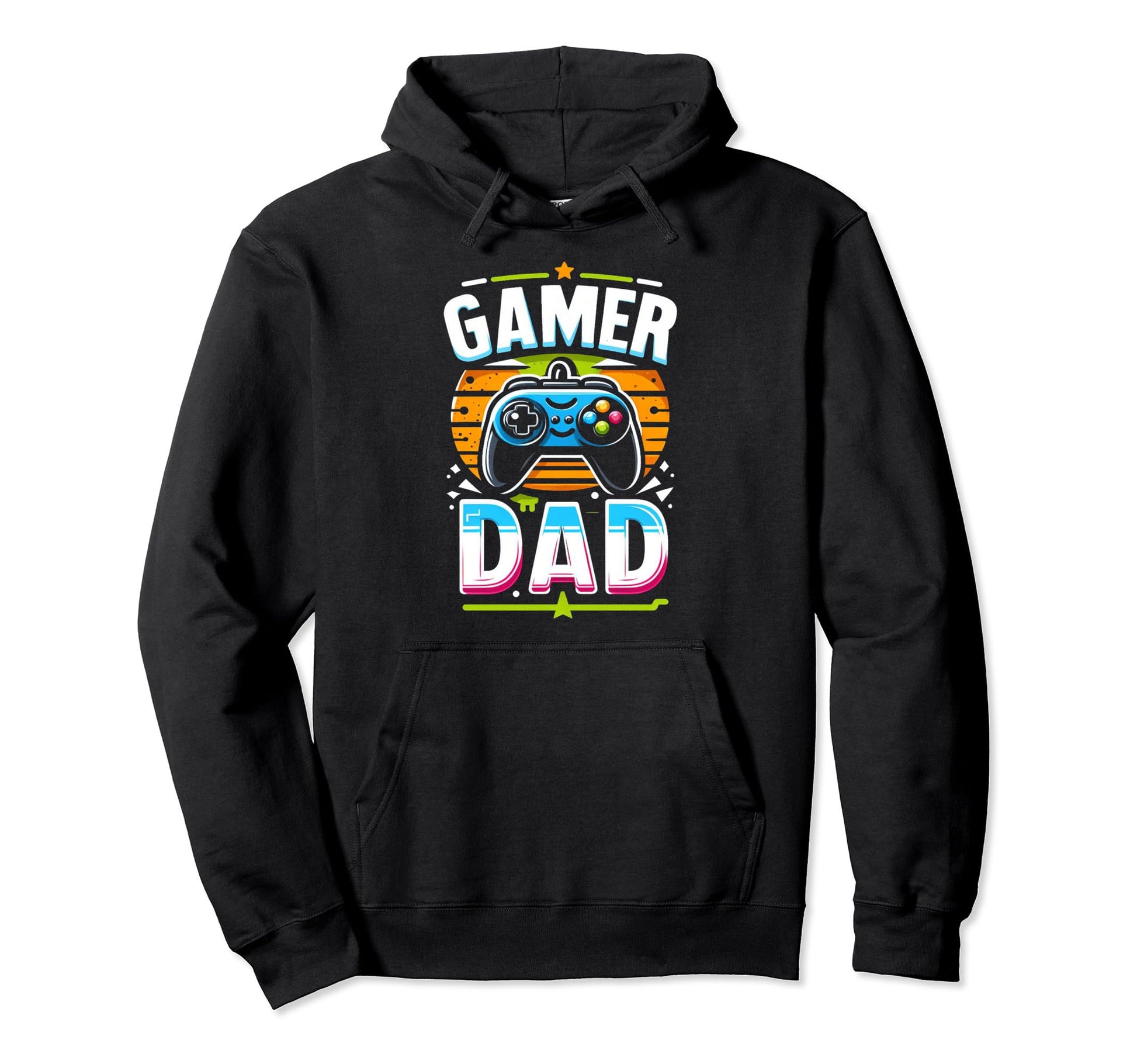 Gamer Dad Game Controller Gaming Hoodie - Custom Art Print for Adults - T-Shirt, Sweatshirt, Hoodie