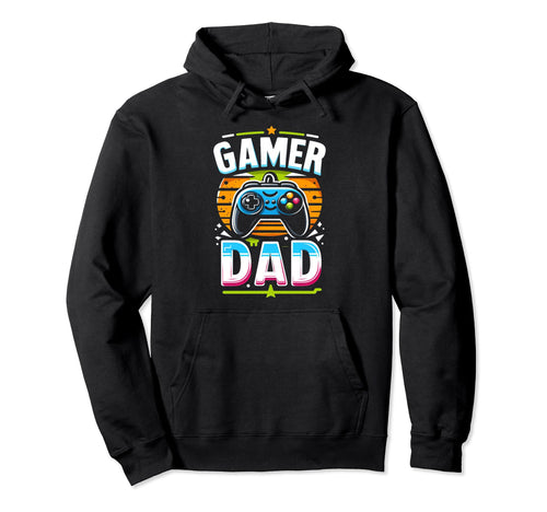 Gamer Dad Game Controller Gaming Hoodie - Custom Art Print for Adults - T-Shirt, Sweatshirt, Hoodie