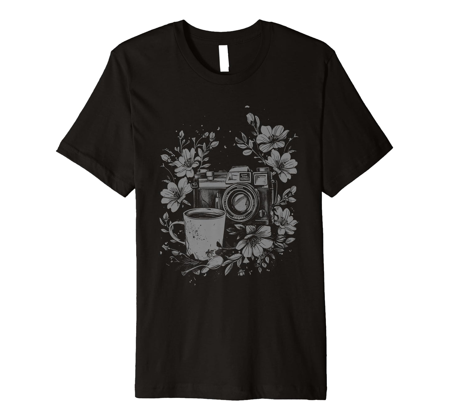 Photographer Coffee Camera T-Shirt - Casual Everyday Wear for Adults - T-Shirt, Sweatshirt, Hoodie
