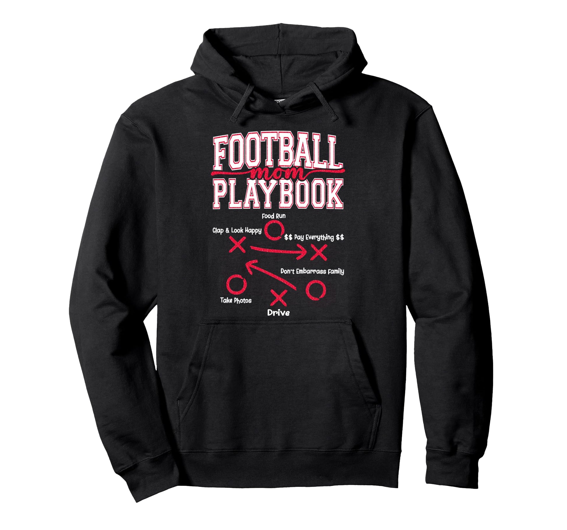 Football Mom Playbook Game Day Hoodie - Streetwear Style Men Women - T-Shirt, Sweatshirt, Hoodie