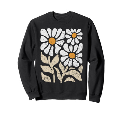 Boho Flower Wildflowers Sweatshirt - Casual Everyday Wear for Adults - T-Shirt, Sweatshirt, Hoodie