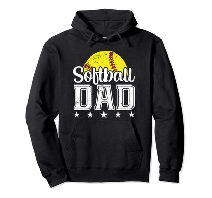 Softball Dad Player Team Mama Sports Hoodie - Minimalist Print for Adults - T-Shirt, Sweatshirt, Hoodie