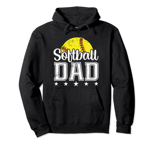 Softball Dad Player Team Mama Sports Hoodie - Minimalist Print for Adults - T-Shirt, Sweatshirt, Hoodie