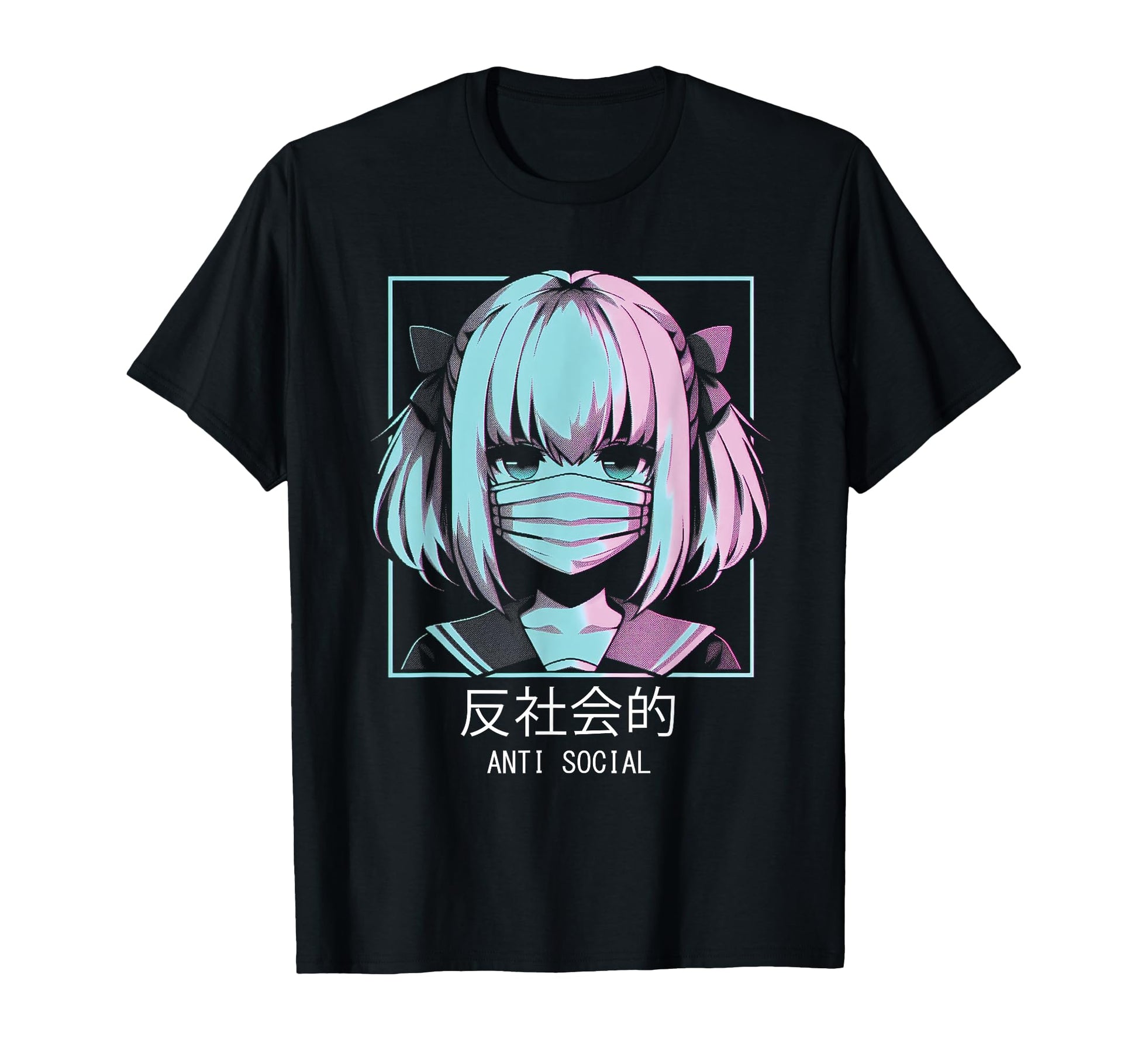 Anime Anti Social Japanese T-Shirt - Casual Everyday Wear Men Women - T-Shirt, Sweatshirt, Hoodie