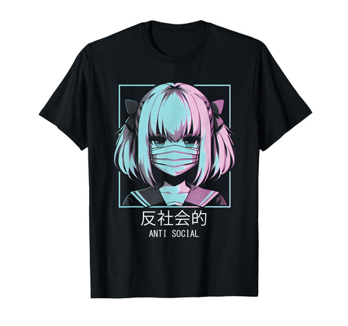 Anime Anti Social Japanese T-Shirt - Casual Everyday Wear Men Women - T-Shirt, Sweatshirt, Hoodie