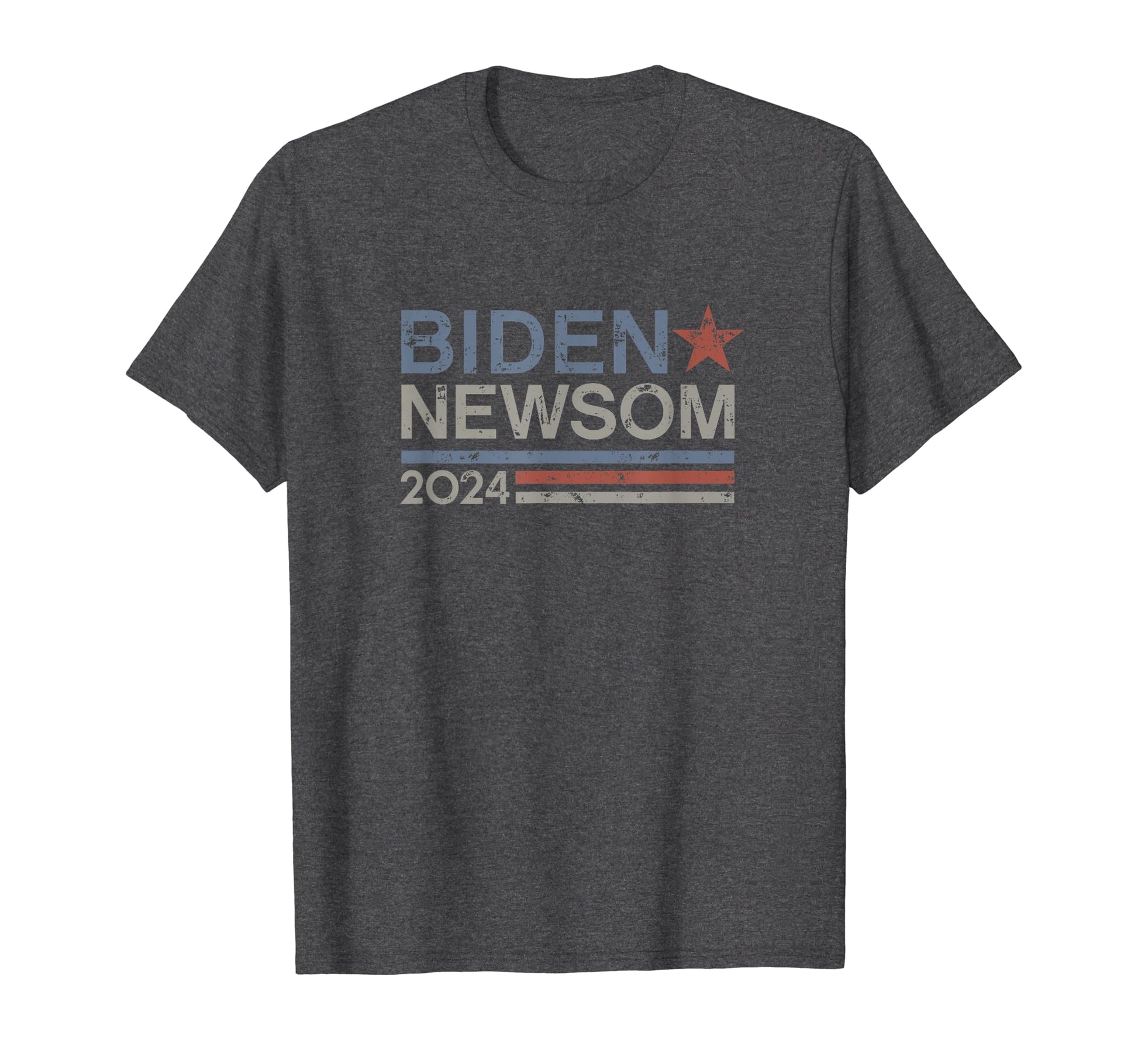 Biden Newsom 2024 Stripe T-Shirt - Casual Everyday Wear for Adults - T-Shirt, Sweatshirt, Hoodie