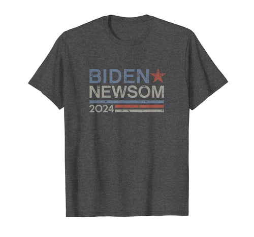 Biden Newsom 2024 Stripe T-Shirt - Casual Everyday Wear for Adults - T-Shirt, Sweatshirt, Hoodie