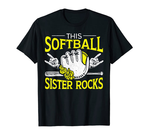 Baseball Softball Sister Love Softball T-Shirt - Unique Graphic Men Women - T-Shirt, Sweatshirt, Hoodie