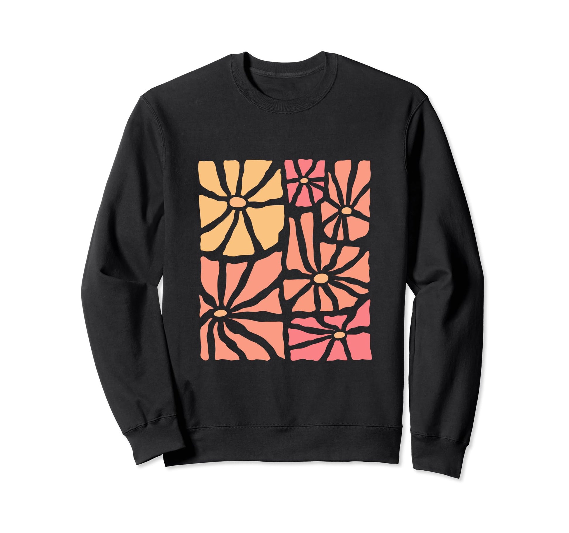 Boho Floral Bohemian Flowers Sweatshirt - Minimalist Print Unisex - T-Shirt, Sweatshirt, Hoodie