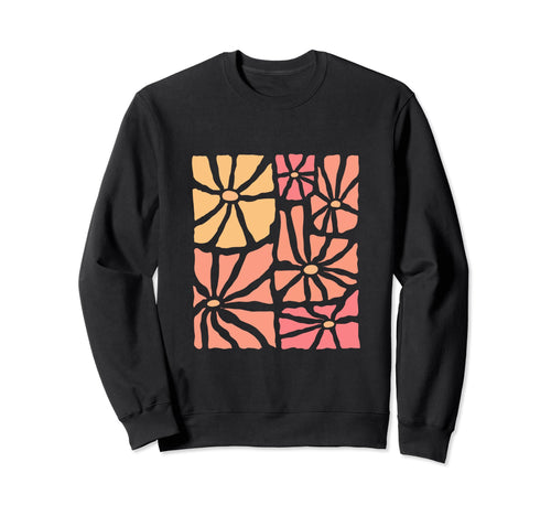Boho Floral Bohemian Flowers Sweatshirt - Minimalist Print Unisex - T-Shirt, Sweatshirt, Hoodie