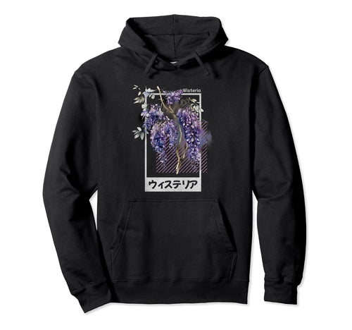Wisteria Anime Japanese Ukiyo E Lofi Hoodie - Novelty Apparel Men Women - T-Shirt, Sweatshirt, Hoodie