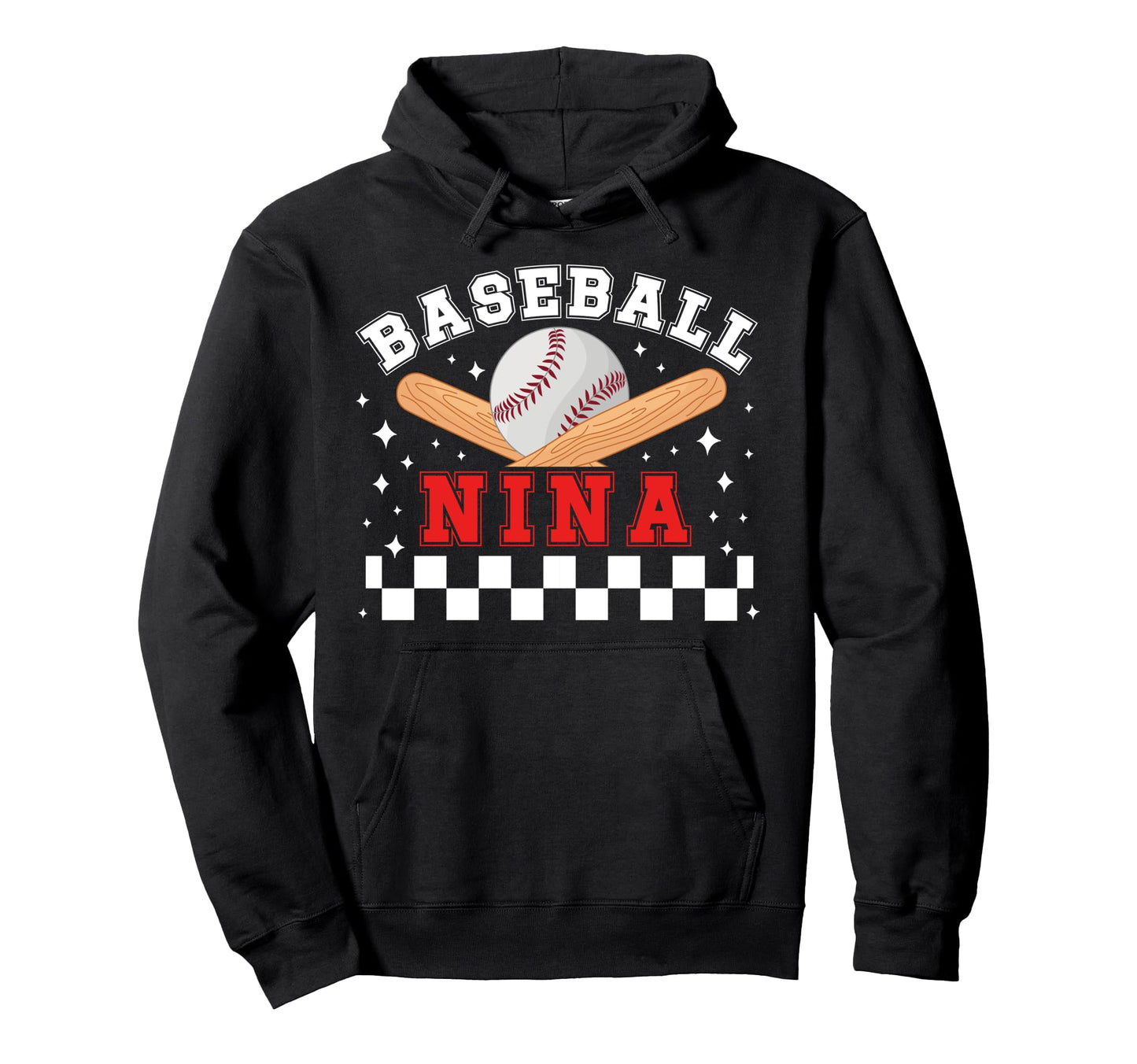 Baseball Nina Baseball Player Nina Hoodie - Novelty Apparel for Adults - T-Shirt, Sweatshirt, Hoodie