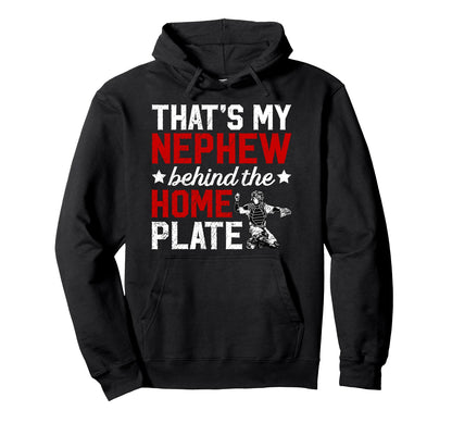 Thats My Nephew Baseball Catcher Aunt Hoodie - Minimalist Print Men Women - T-Shirt, Sweatshirt, Hoodie