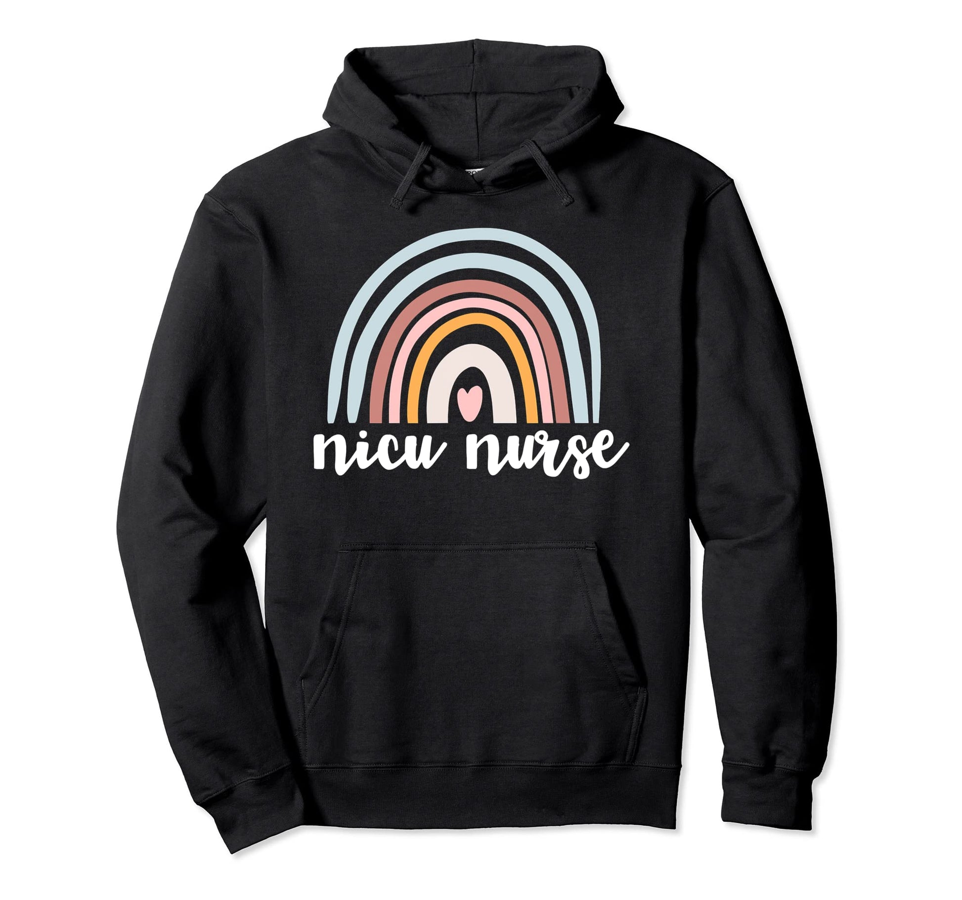 Nicu Nurse Icu Neonatal Boho Rainbow Hoodie - Novelty Apparel for Adults - T-Shirt, Sweatshirt, Hoodie
