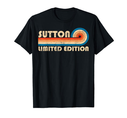 Sutton 70S 80S Sunset Stripe T-Shirt - Fun Novelty Design Unisex - T-Shirt, Sweatshirt, Hoodie
