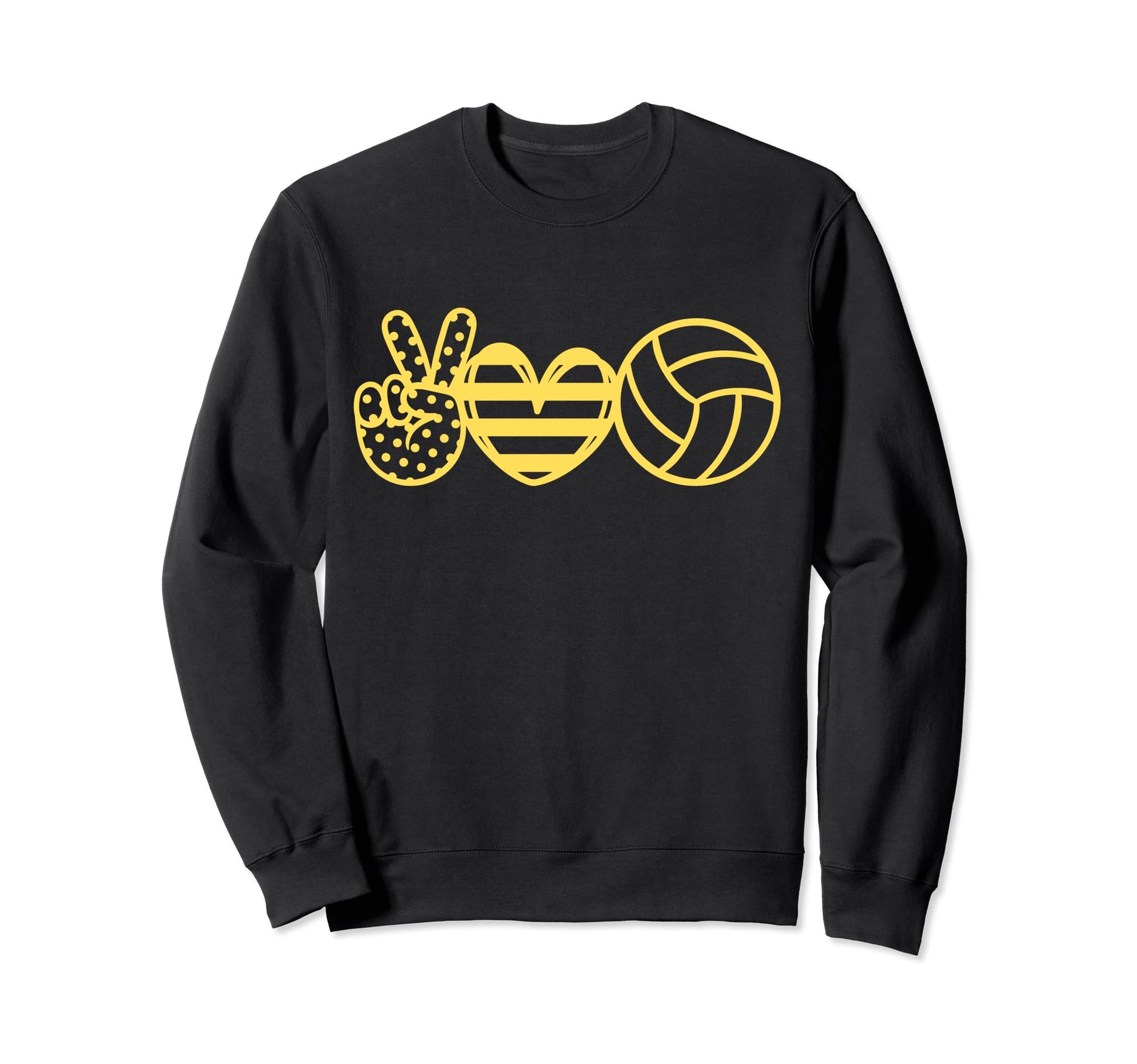 Peace Love Volleyball Gift Hoodie - Trendy Graphic for Adults - T-Shirt, Sweatshirt, Hoodie