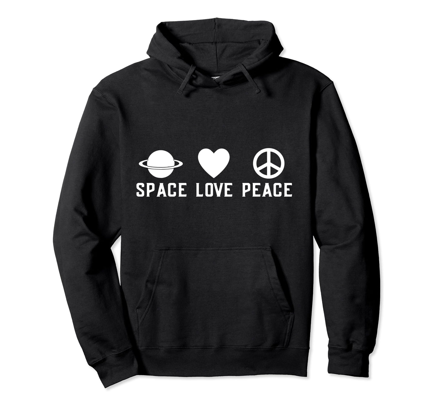 Space Love Peace Heart Planet Gift Funny Sweatshirt - Unique Graphic Unisex - T-Shirt, Sweatshirt, Hoodie