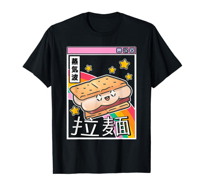 Japanese Smore Kawaii Grid Vaporwave T-Shirt - Streetwear Style Unisex - T-Shirt, Sweatshirt, Hoodie
