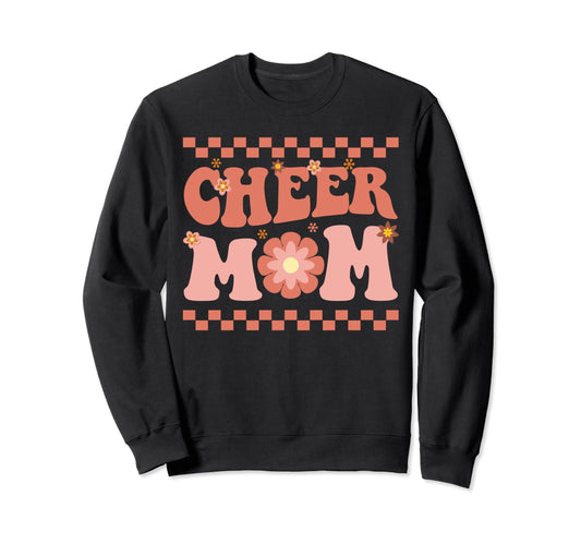Cheer Mom Cheerleader Cheerleading Sweatshirt - Trendy Graphic for Adults - T-Shirt, Sweatshirt, Hoodie