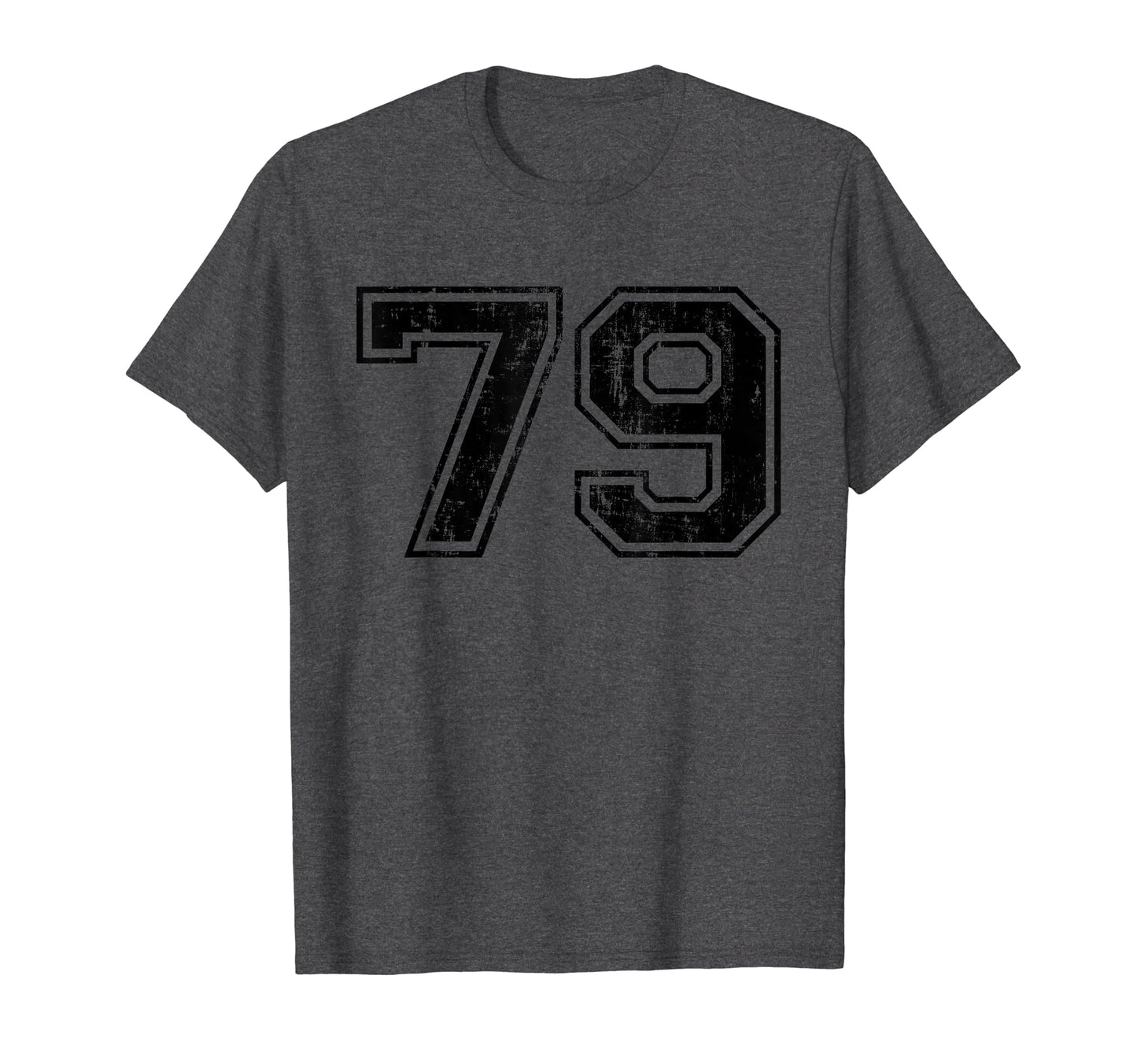 Number 79 Varsity Distressed Sport T-Shirt - Streetwear Style for Adults - T-Shirt, Sweatshirt, Hoodie