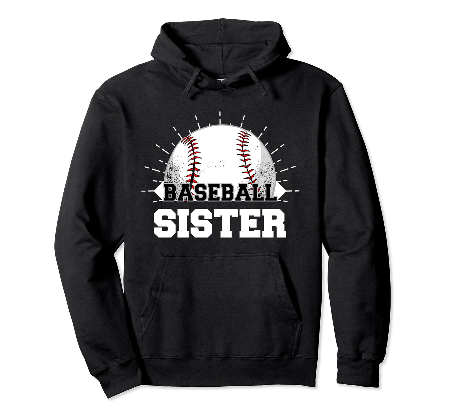 Game Day Baseball Sister Hoodie - Custom Art Print for Adults - T-Shirt, Sweatshirt, Hoodie