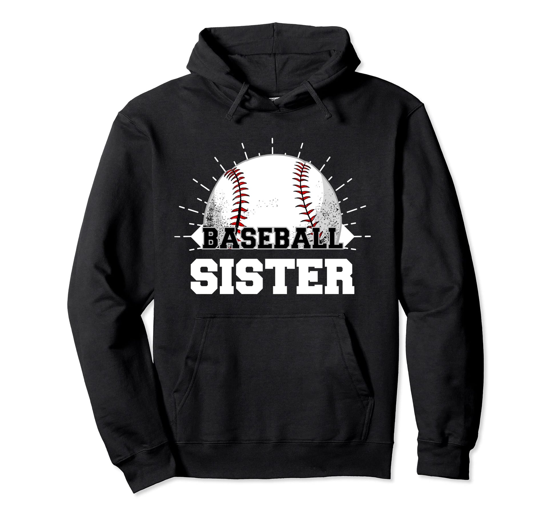 Game Day Baseball Sister Hoodie - Custom Art Print for Adults - T-Shirt, Sweatshirt, Hoodie
