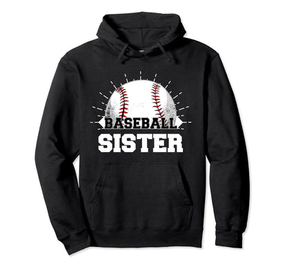Game Day Baseball Sister Hoodie - Custom Art Print for Adults - T-Shirt, Sweatshirt, Hoodie