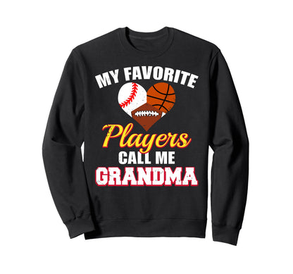 My Favorite Players Baseball Basketball Sweatshirt - Graphic Print Unisex - T-Shirt, Sweatshirt, Hoodie