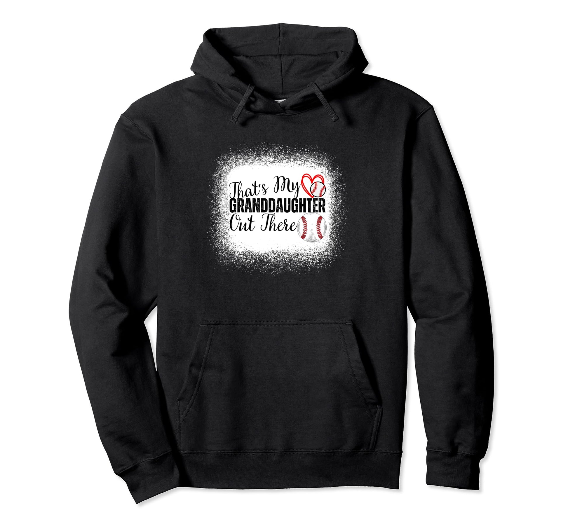 Thats My Granddaughter Out There Baseball Hoodie - Unique Graphic Unisex - T-Shirt, Sweatshirt, Hoodie