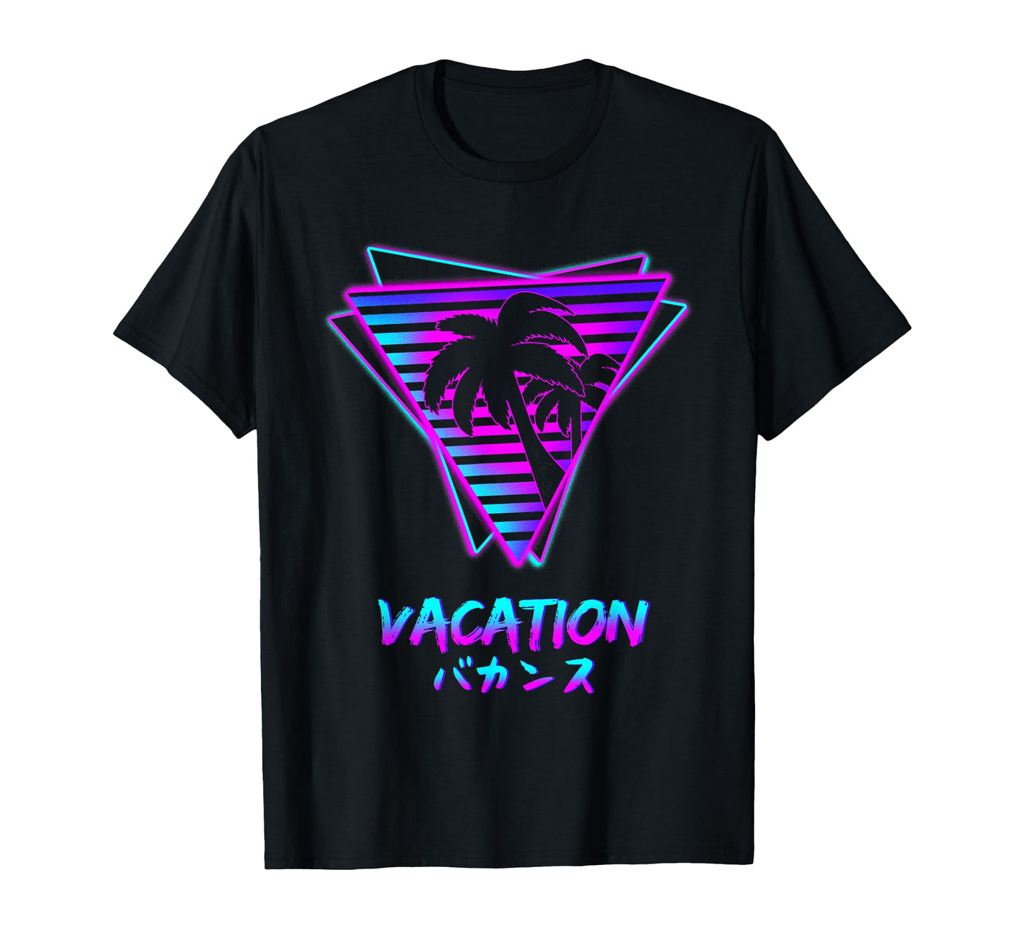 Japanese Vaporwave Pastel Vacation Palms T-Shirt - Graphic Print Unisex - T-Shirt, Sweatshirt, Hoodie