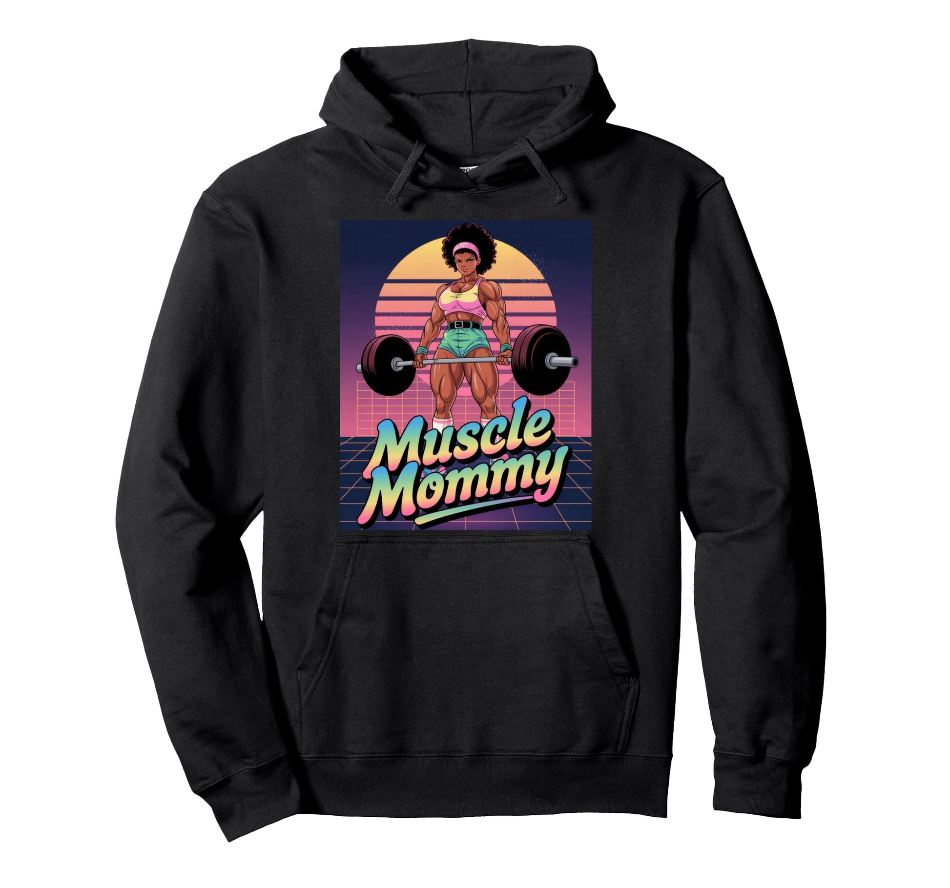 Anime Muscle Mommy Weightlifting Hoodie - Streetwear Style Men Women - T-Shirt, Sweatshirt, Hoodie