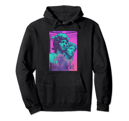 Perseus And Medusa Vaporwave Hoodie - Streetwear Style for Adults - T-Shirt, Sweatshirt, Hoodie