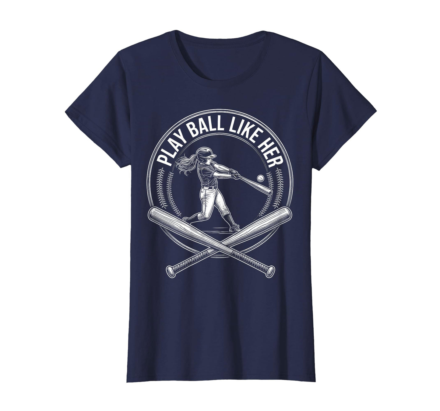 Play Ball Like Her Baseball T-Shirt - Trendy Graphic Unisex - T-Shirt, Sweatshirt, Hoodie