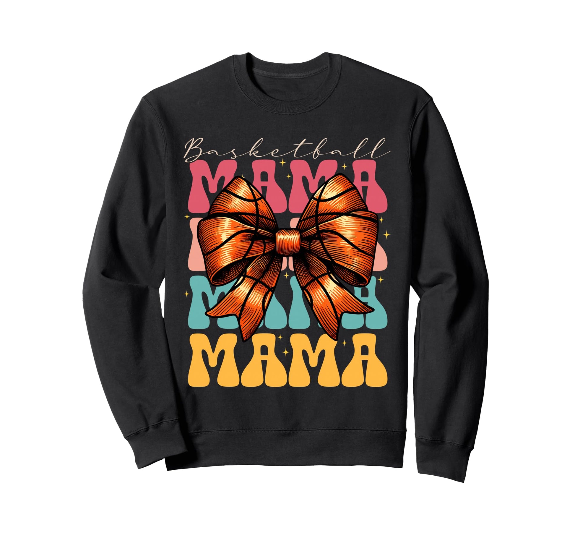 Basketball Mama Coquette Bow Game Day Sweatshirt - Streetwear Style Unisex - T-Shirt, Sweatshirt, Hoodie