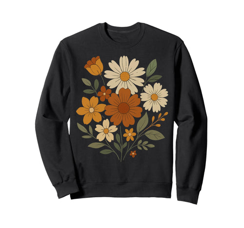 Wildflower Boho Floral Earthy Sweatshirt - Streetwear Style for Adults - T-Shirt, Sweatshirt, Hoodie