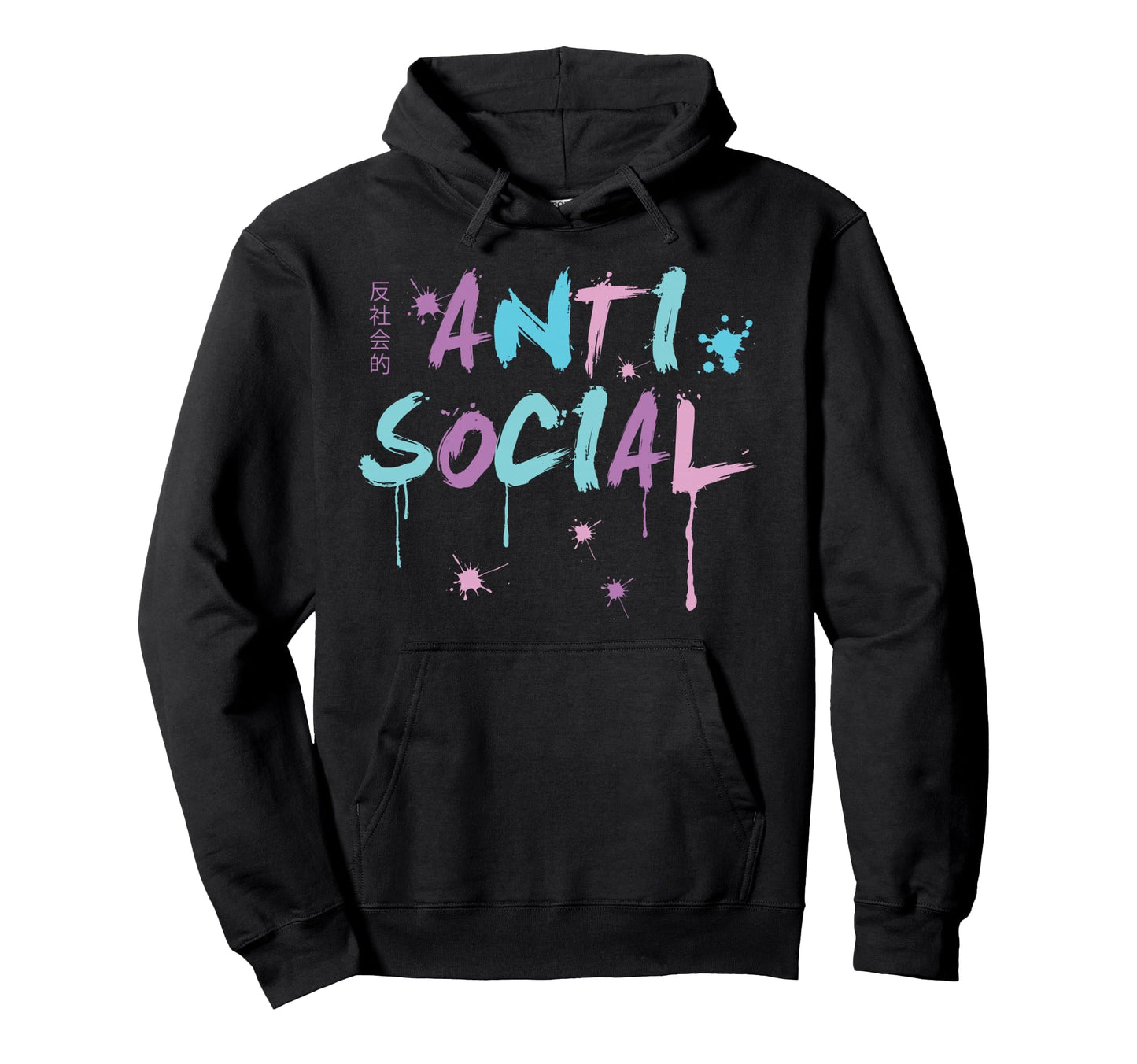 Anti Social As Kawaii Nu Goth Vaporwave Hoodie - Aesthetic Graphic Unisex - T-Shirt, Sweatshirt, Hoodie